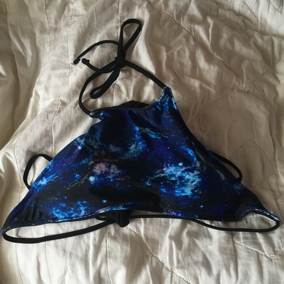Hot Topic Other - Hot Topic Galaxy Halter Bikini Top